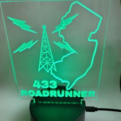 Custom Personalized Ham Radio Call Sign LED Sign – 8"x7" Engraved Acrylic