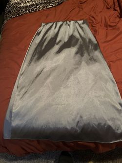 Gray Satin Skirt
