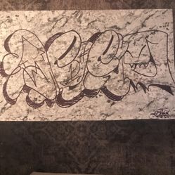 Marble Graffiti Wall Decor