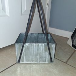 Galvanized Metal Basket Decor