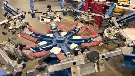 6 color screen printing press