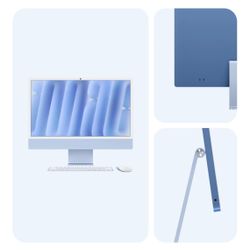 Like New 24-inch iMac Apple M4 Chip with 8-Core CPU and 8-Core GPU - Blue