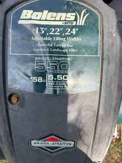 Briggs and Stratton tiller with 3 width adjustment