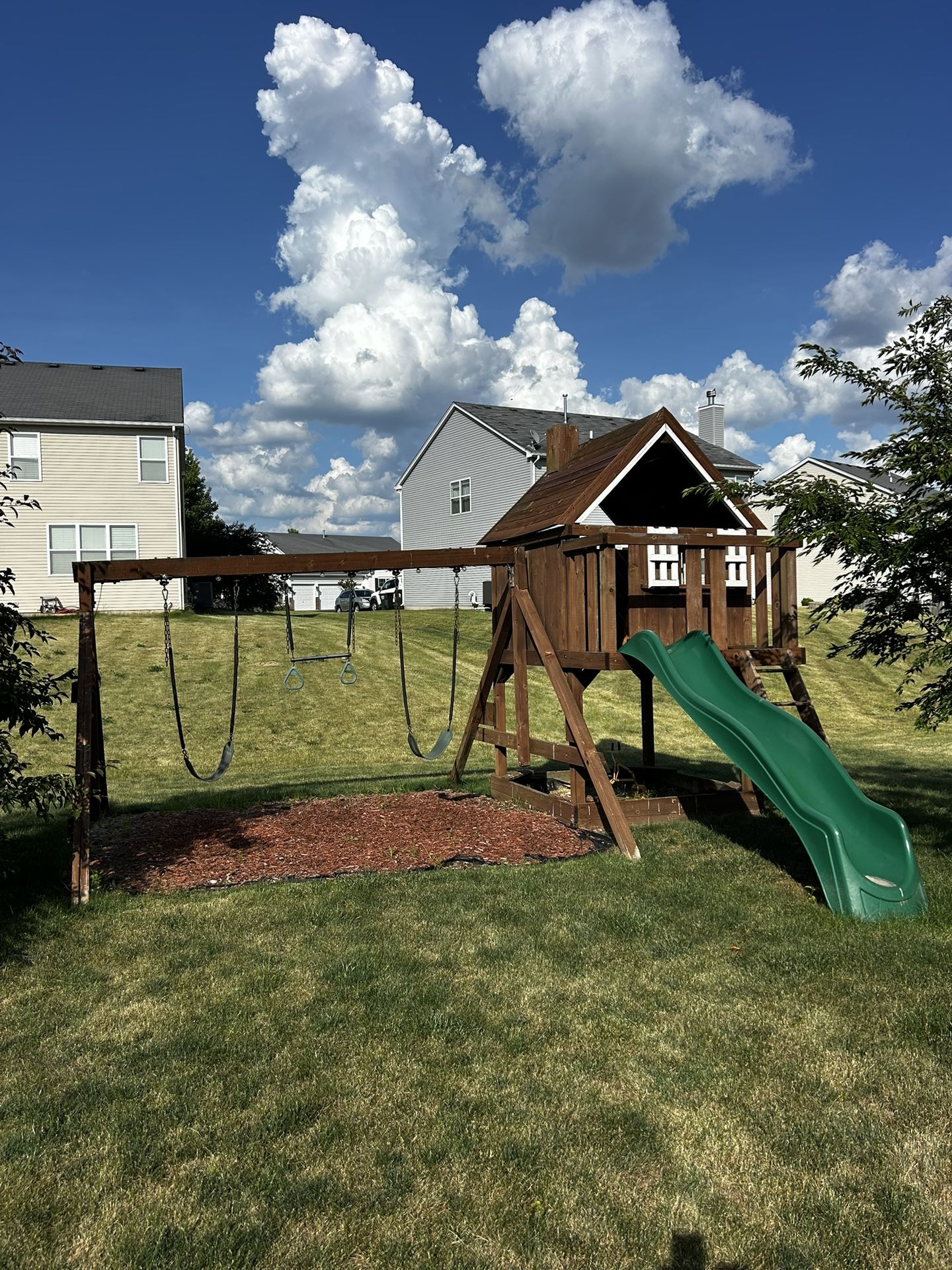Swing Set With Sand Box