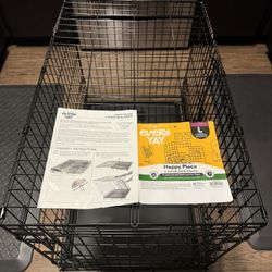 Large dog cage 2-door gate 