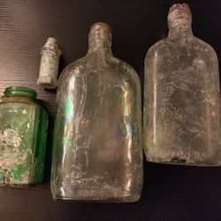 Antique Glass Bottles - Lot Of 4