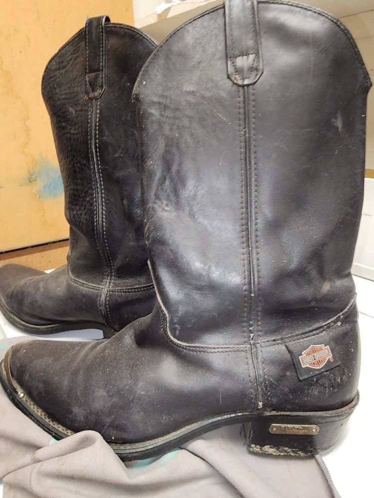 Vintage Harley Davidson Boots Men Size 10 (Early 90s)
