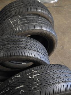 (4) 215 55 18 BRIDGESTONE TIRES $120 CARRY OUT PRICE