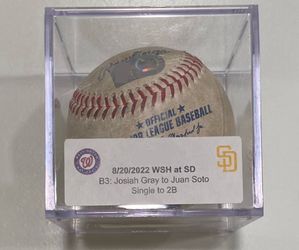 Juan Soto Game-Used Baseball 8/20/2022 * Debut Season w/ San Diego Padres * MLB Authenticated