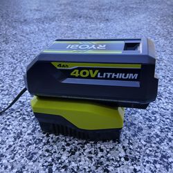 BATTERY AND CHARGER RYOBI