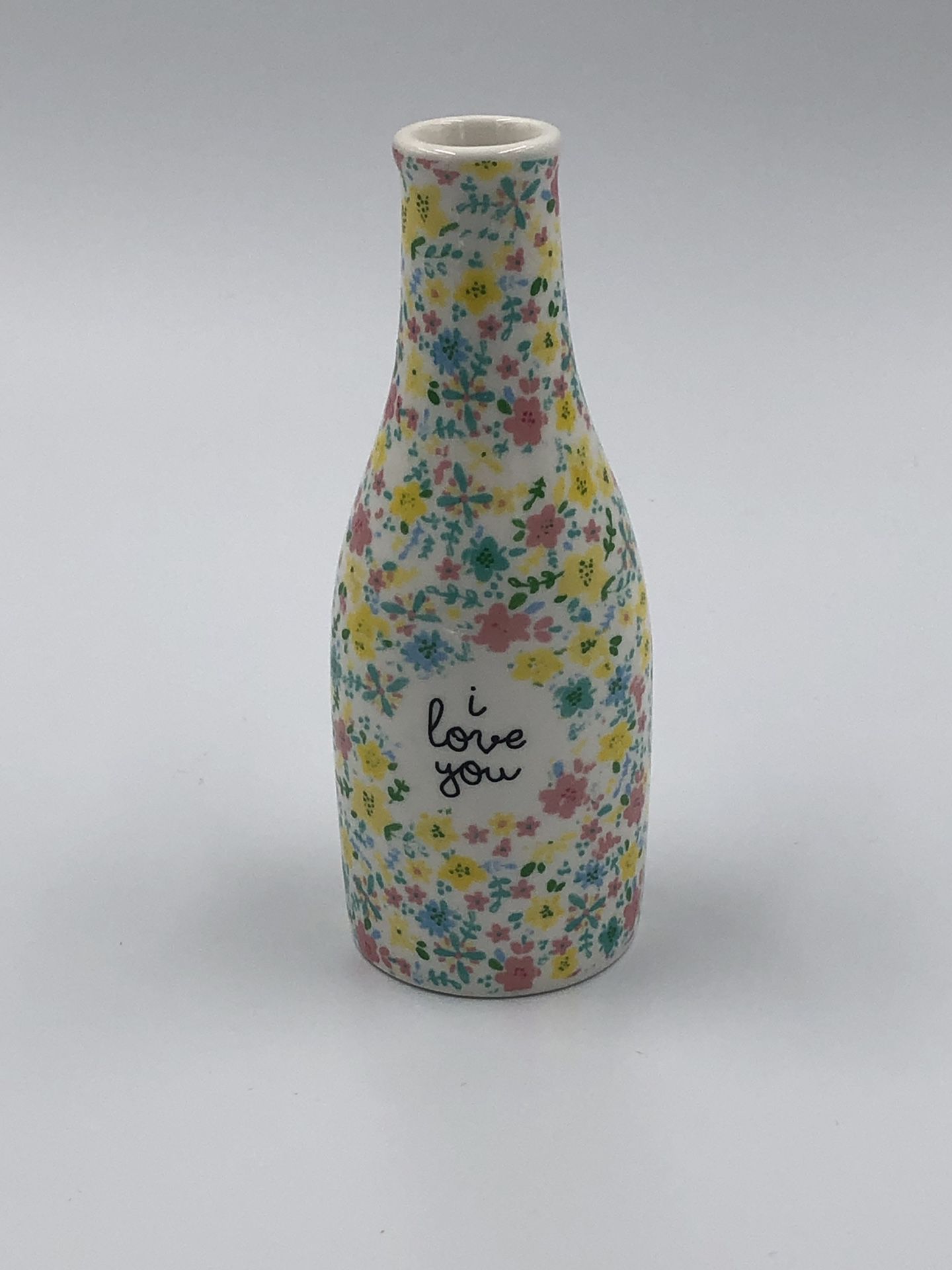 Floral 6 inch I LOVE YOU Vase by Natural Life