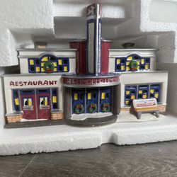 Dept 56 Original Snow Village Reindeer Bus Stop