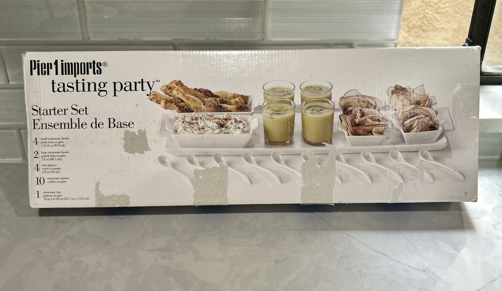 Rare Pier One Imports, Five Piece Tasting Party Tray, Starter Set – New