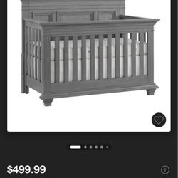 Oxford Baby Weston 4-in-1 Convertible Crib - Dusk Gray