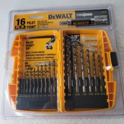 Dewalt 18 Piece Gold Ferrous Drill Set With Case