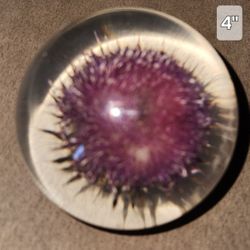 Vintage Flower 4" Paperweight 