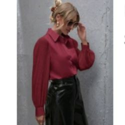 Red Button Down Shirt 