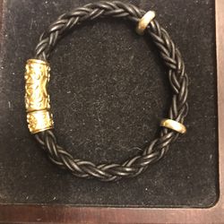 Leather Bracelet  Brass Size 7inch,- 7,25 Inch 