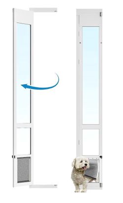 Sliding glass pet door