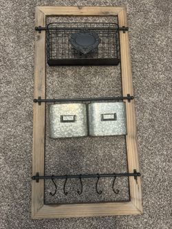 Rustic Wall Mounted Organizer