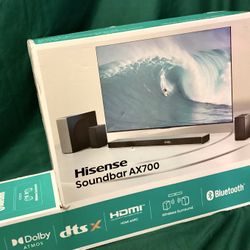 HiSense Soundbar AX700 Home Theater w/ Wireless Sub, Rear Speakers, Dolby Atmos 