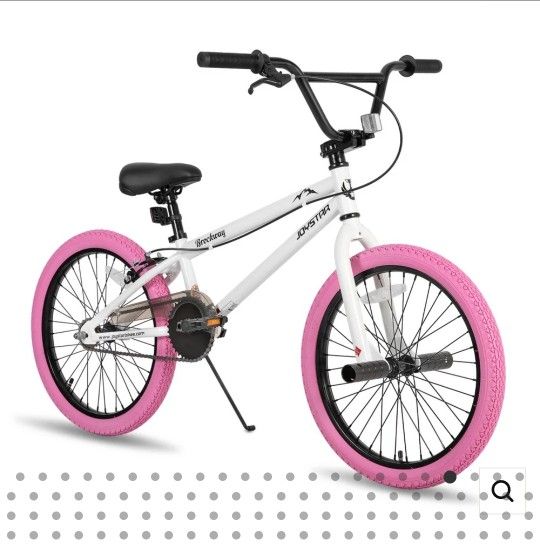 Girls 20" Pink & White Bike