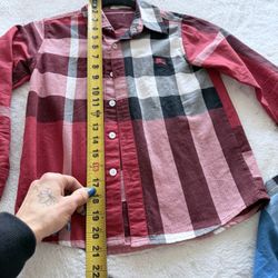 Boys Burberry Plaid Shirt 6T