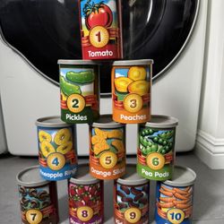 Toddler Fruit And Vegetable Can Counting Toy