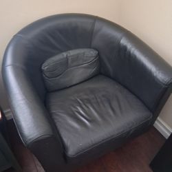 Black Leather Armchairs