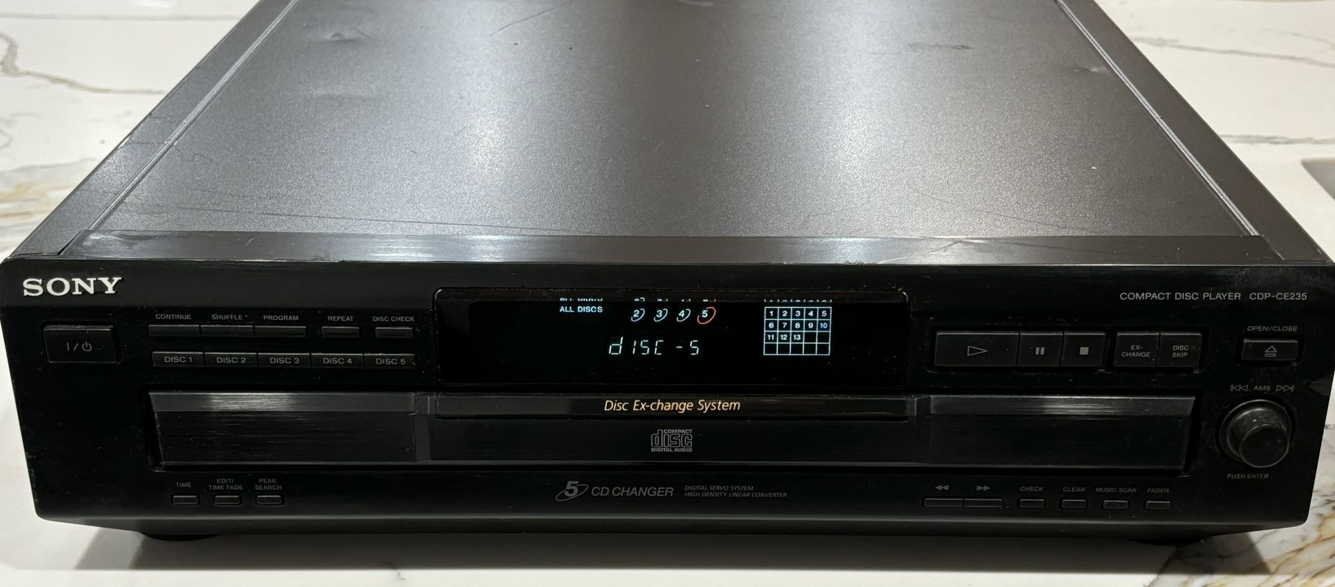 SONY 5 CD EXCHANGER CDP-CE235 BLACK