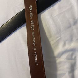 Coach belt and Lacoste belt 