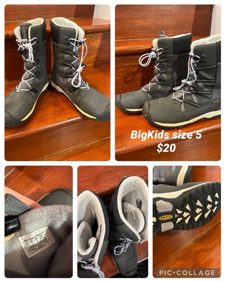 KEEN Girls Winter Boots Shoes Size 5