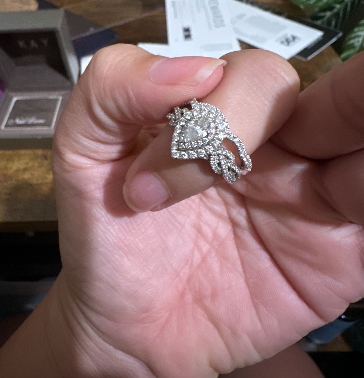 Neil Lane Pear-Shaped Diamond Bridal Set – 1.00 ct tw – 14K White Gold