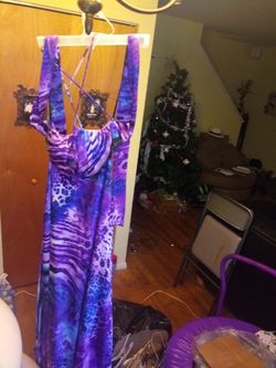Multi colored purple dress