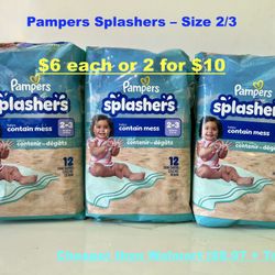 Pampers Splashers Swim Diapers – Size 2/3 (12 ct)