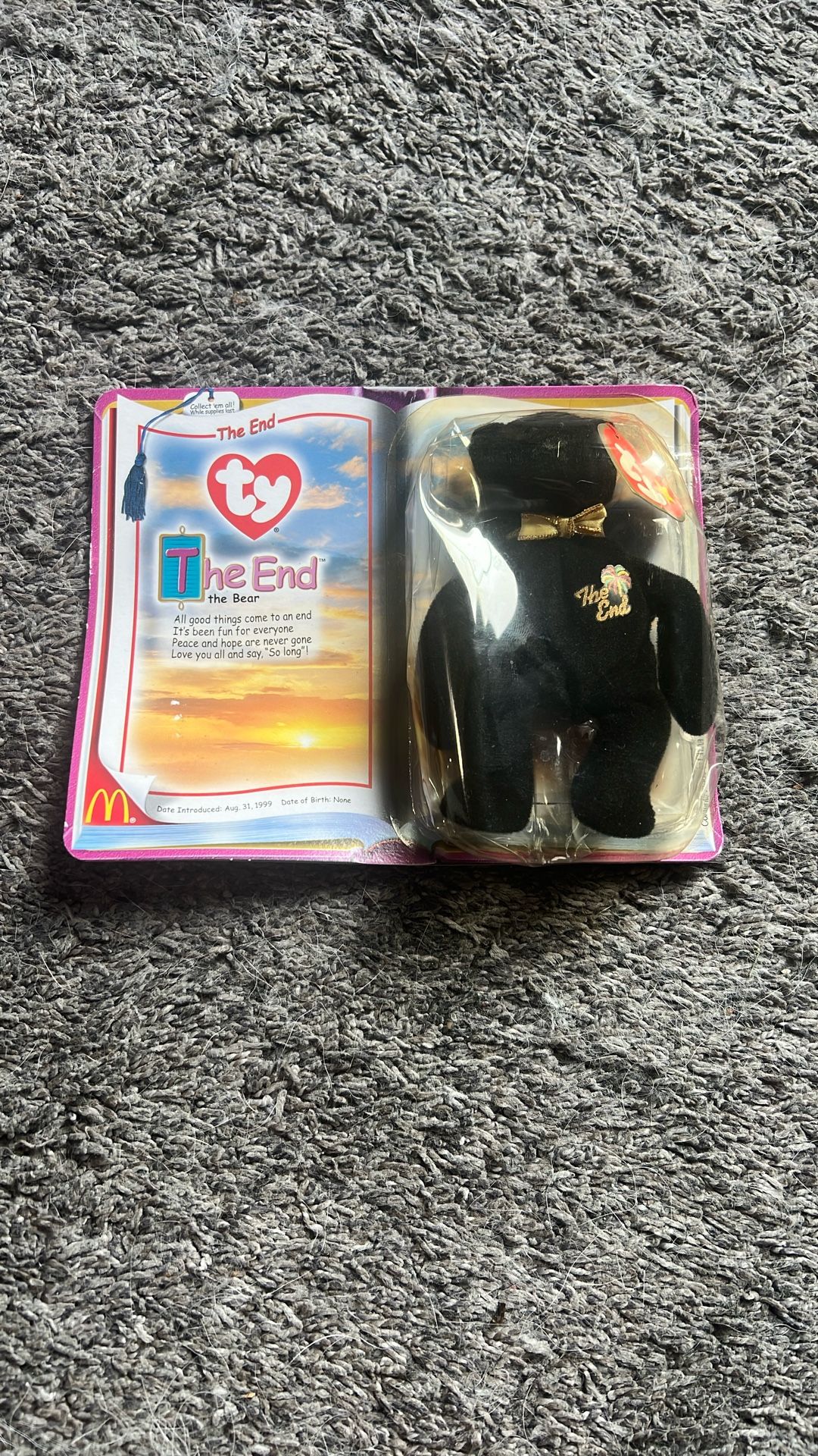 2000 McDonald’s Ty The End The Bear Teenie Beanie Babies