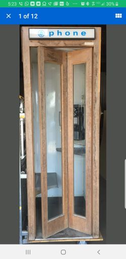 Old school vintage phone booth