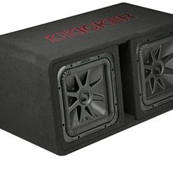 Kicker 45DL7R122 L7R 12" Dual Subwoofers+Vented Sub Box Enclosure 2-Ohm DL7R122