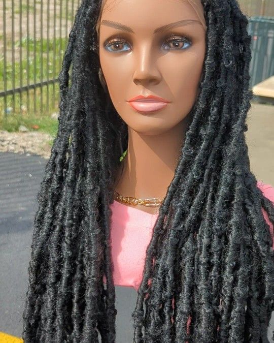 360 Lace wig Faux Locs Wig