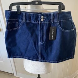 NWT Woman’s Refuge Denim Mini Skirt Size X-Large 