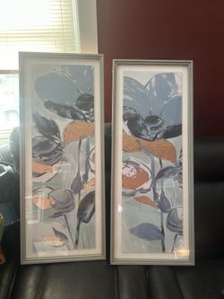 Abstract two piece painting