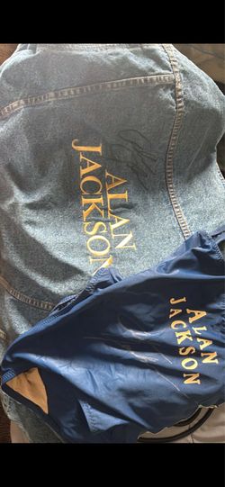 Alan Jackson signed jacket and bathing suit