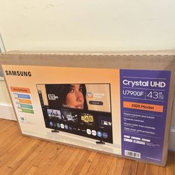One Brand New Factory Sealed Samsung 43” Class U7900 Series UHD 4K Smart Tizen TV (2025) Price Firm