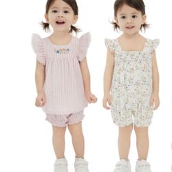 NWT baby Girl 100% cotton 3pcs outfit set size 24M