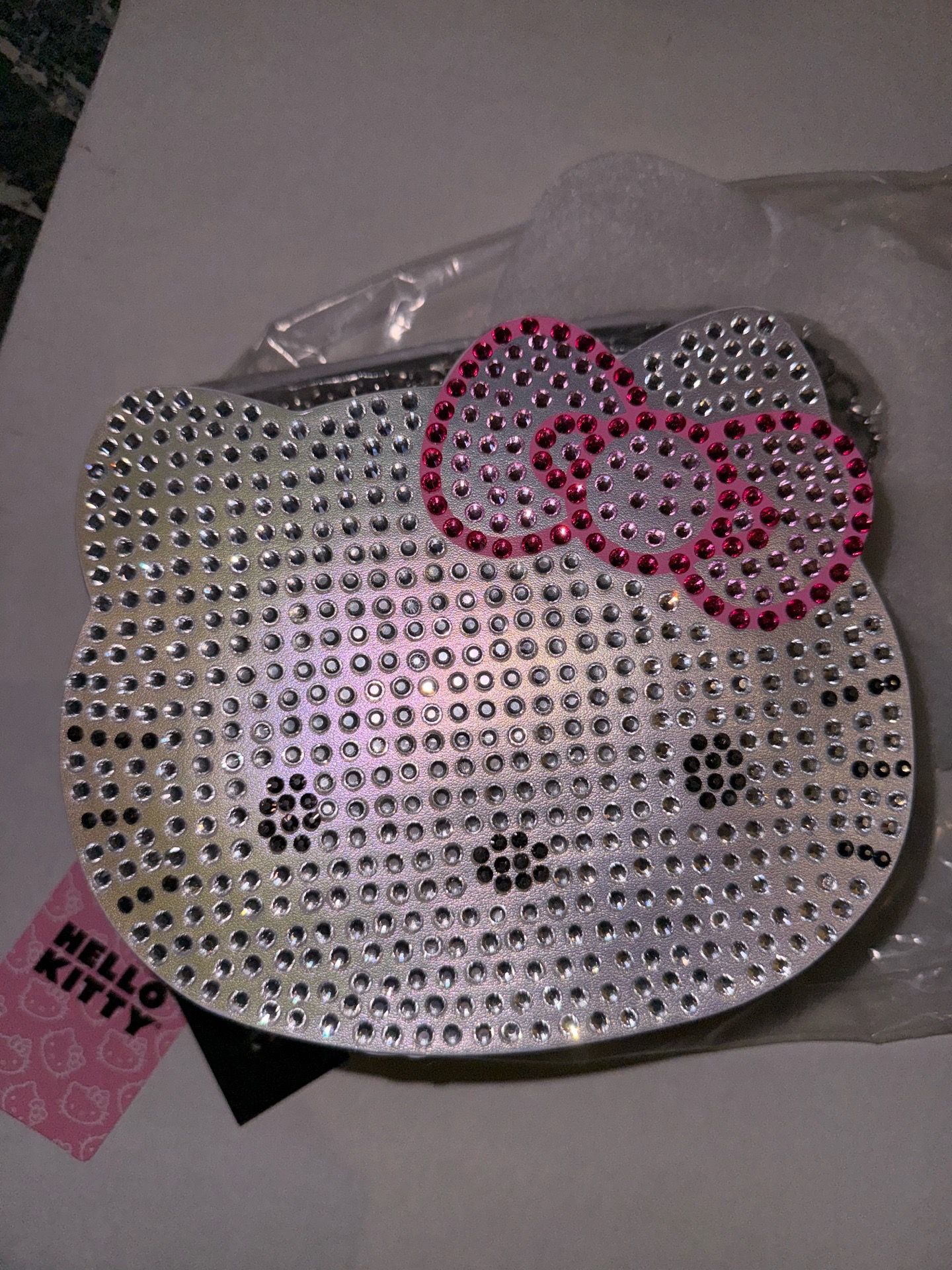Hello Kitty Rhinestone Face Crossbody Bag