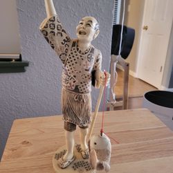 Antique Fish Man Statue 