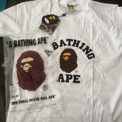 Bape White Tee Size M 