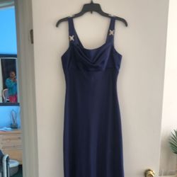Womens Formal Dress Size L Navy Blue 