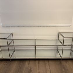 Media console in glass from CB2