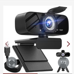 Gohero Full HD 1080P Video Webcam And Wide Angle Camera With Built-In Microphone And Rotatable Tripod,For Laptop Computer Or Desktop PC,Great For Live